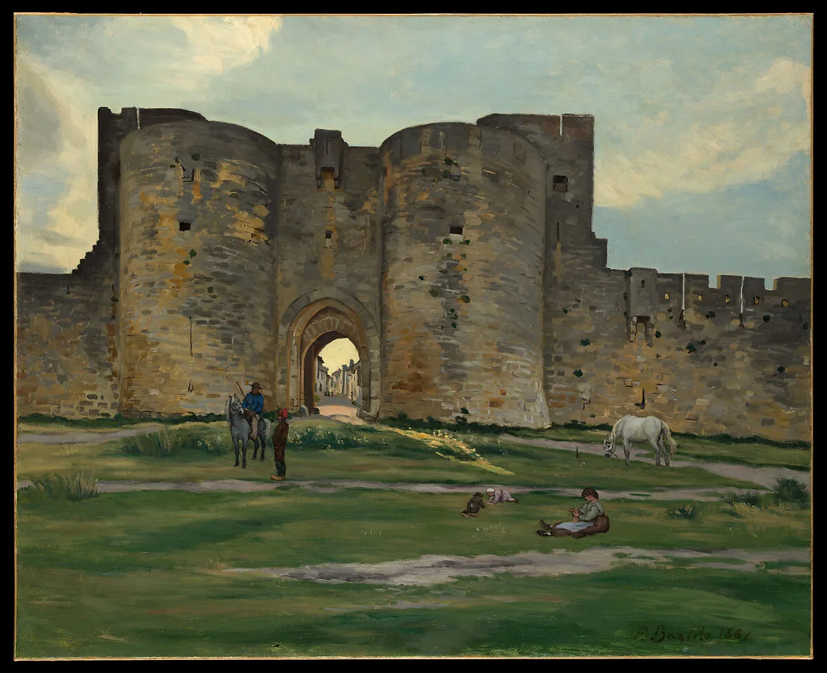 Porte de la Reine at Aigues-Mortes — Jean-Frédéric Bazille