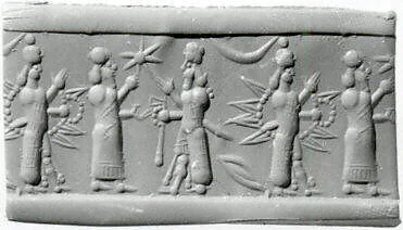 Cylinder seal with cultic scene