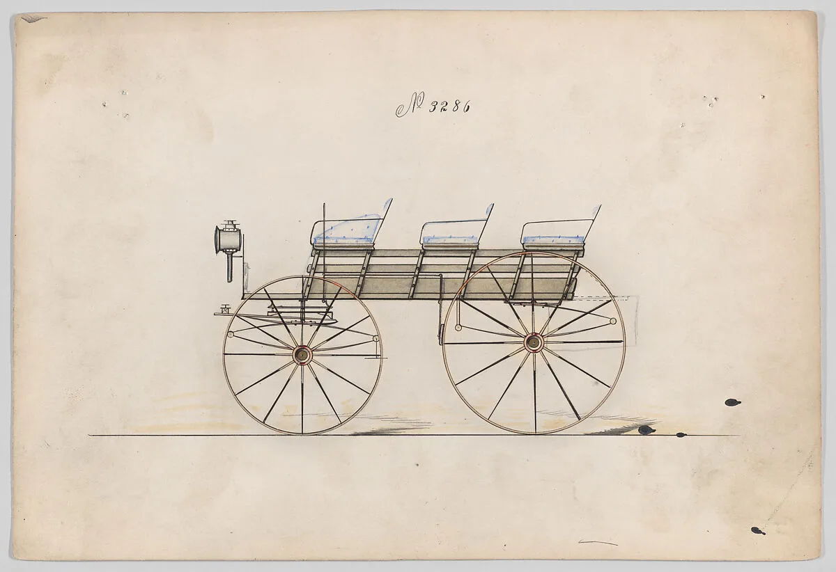 Design for 6 seat Phaeton, no. 3286 — Brewster & Co.