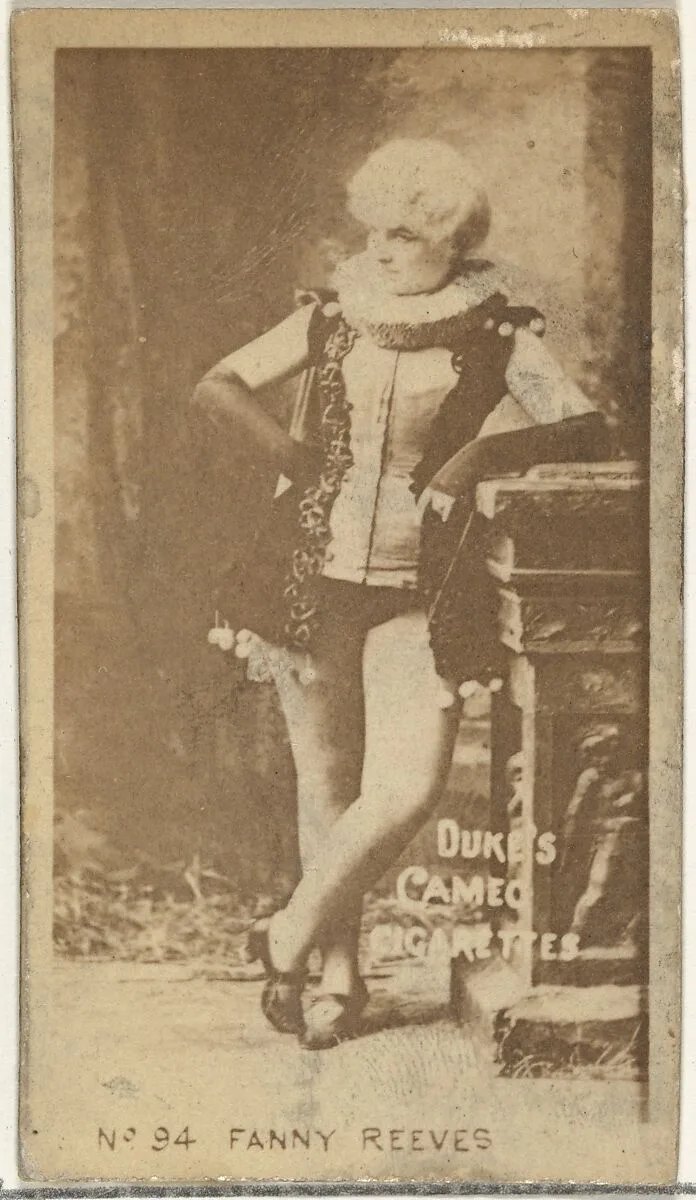 Card Number 94, Fanny Reeves, from the Actors and Actresses series (N145-4) issued by Duke Sons & Co. to promote Cameo Cigarettes — W. Duke, Sons & Co.