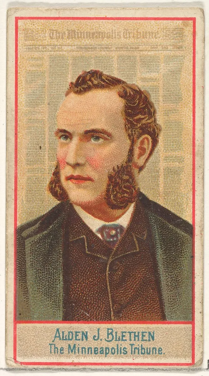 Alden J. Blethen, The Minneapolis Tribune, from the American Editors series (N1) for Allen & Ginter Cigarettes Brands — Allen & Ginter