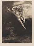 Lucifer Carries Cain up into the Finite Space, from Eight Etchings on Byron's Cain — Rudolf Jettmar
