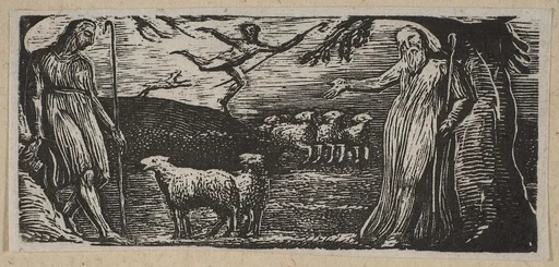 Thenot Remonstrates with Colinet, Lightfoot in the Background, from Thornton's "Pastorals of Virgil"