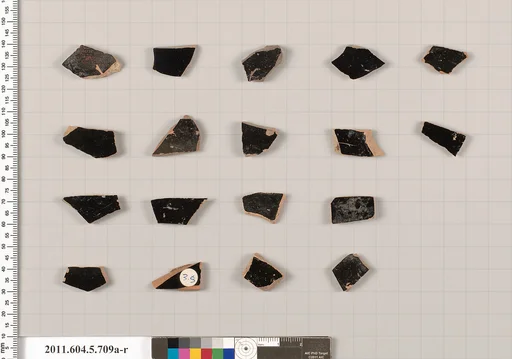 Terracotta fragments of kylikes (drinking cups)