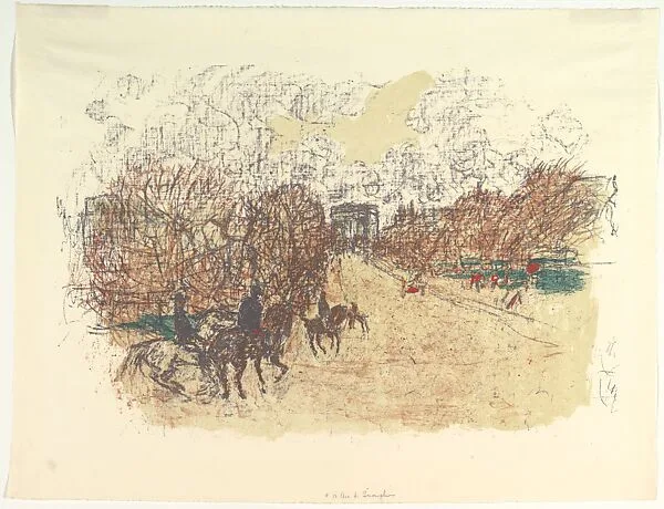 Arc de Triomphe, from the series "Some Aspects of Parisian Life" — Pierre Bonnard