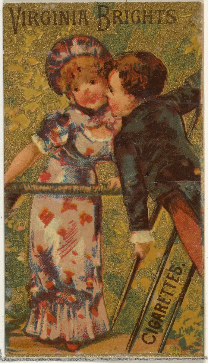 From the Girls and Children series (N64) promoting Virginia Brights Cigarettes for Allen & Ginter brand tobacco products — Allen & Ginter
