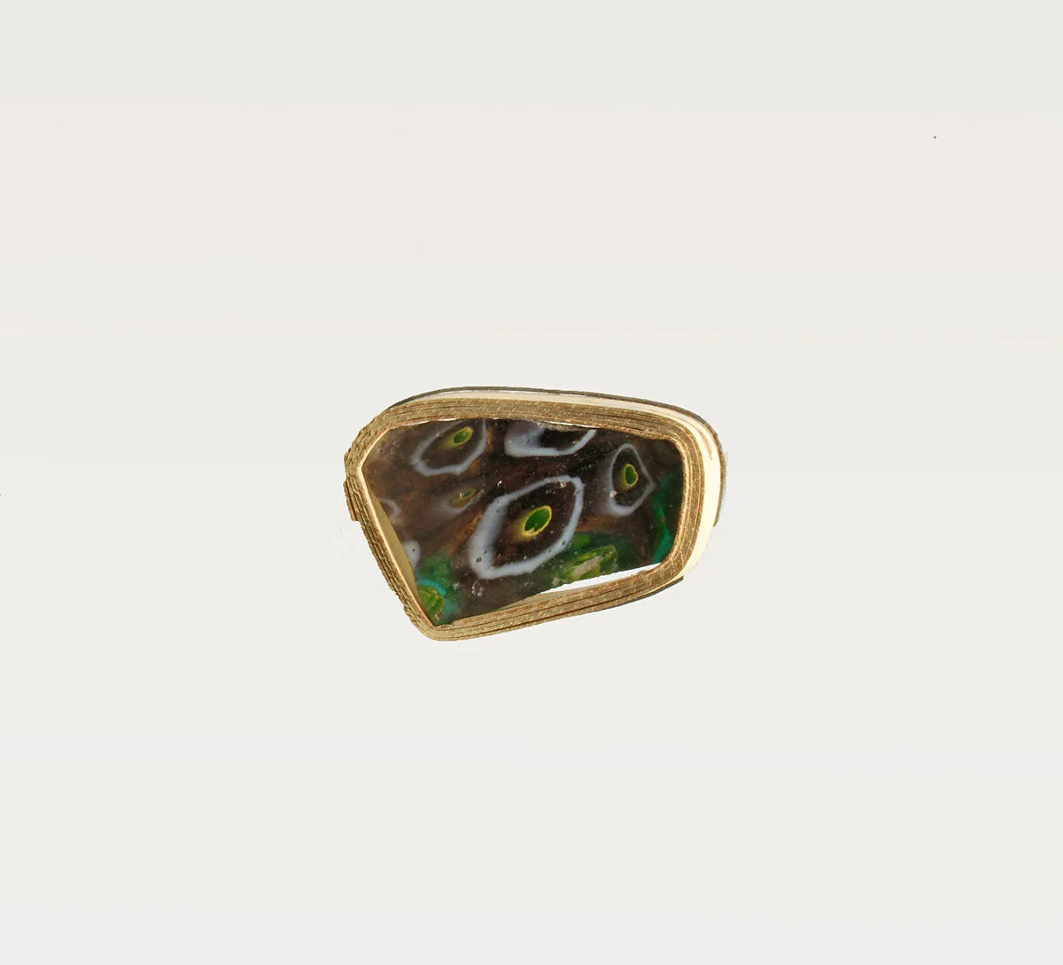 Glass mosaic fragment — Unknown