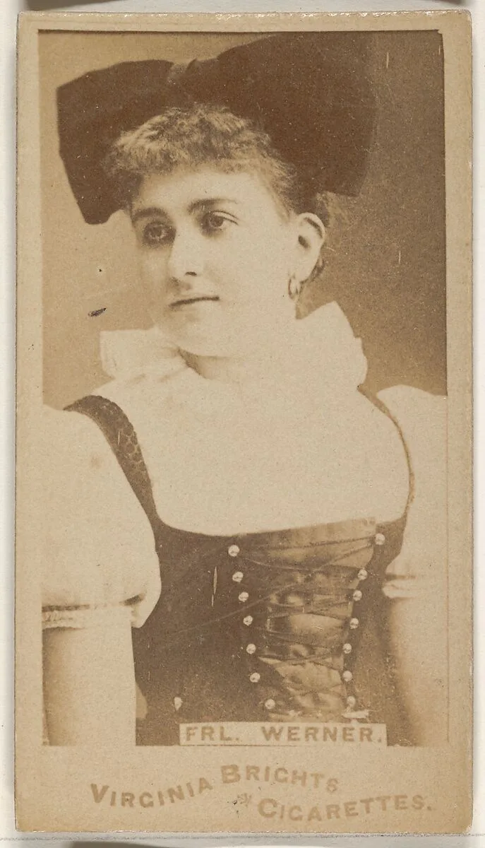 Fräulein Werner, from the Actors and Actresses series (N45, Type 1) for Virginia Brights Cigarettes — Allen & Ginter