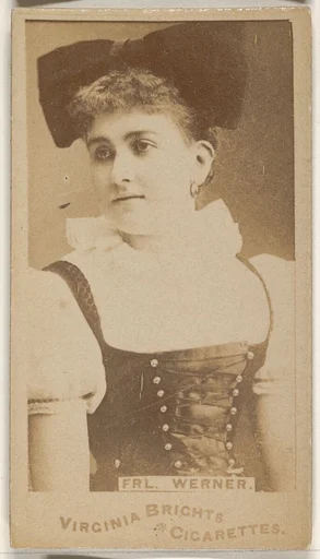 Fräulein Werner, from the Actors and Actresses series (N45, Type 1) for Virginia Brights Cigarettes