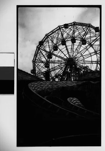 ["Wonder Wheel" and "Virginia Reel" Rides, Coney Island, New York]