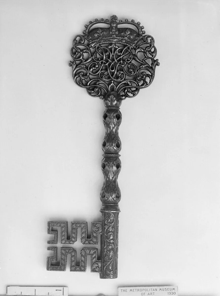 Chamberlain’s key with crowned cypher of Mary II (1662–1694) — Unknown