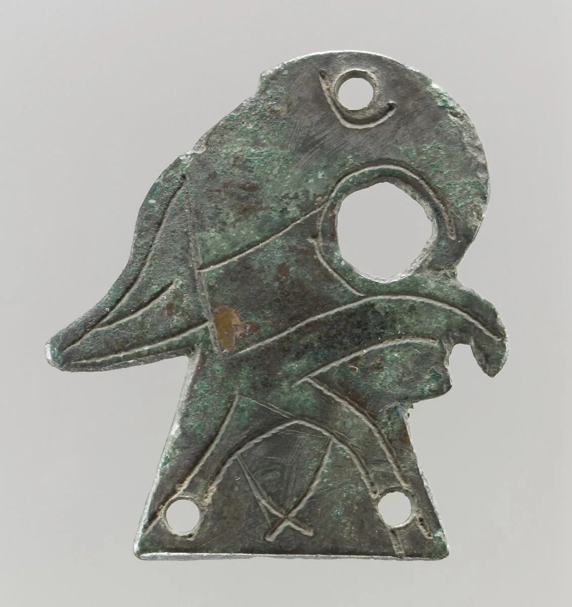 Shield Mount in the Shape of Bird — Unknown