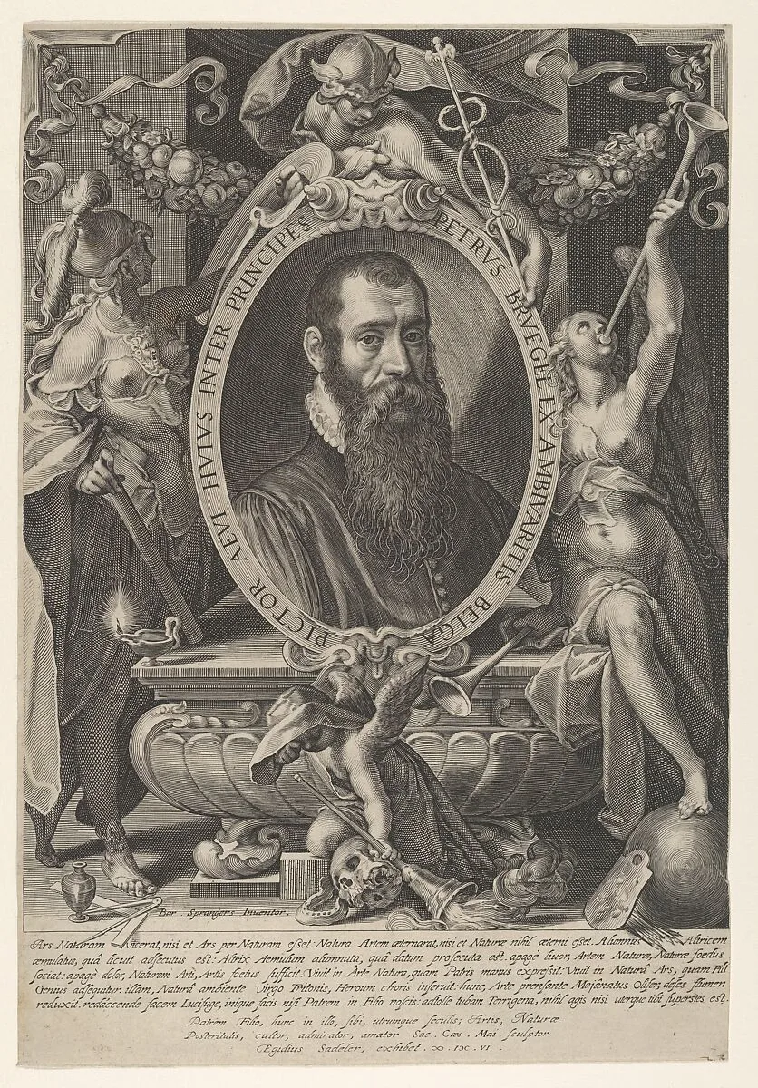 Portrait of Pieter Breughel the Younger — Aegidius Sadeler II|Bartholomeus Spranger