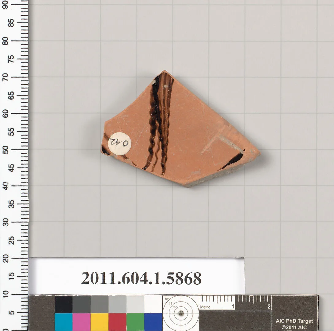 Terracotta fragment of a kylix (drinking cup) — Unknown