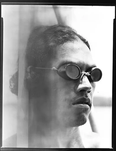 [South Seas: Man Wearing Goggles]