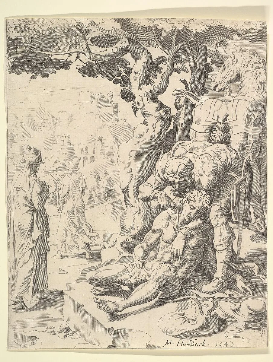 The Parable of the Good Samaritan — Maarten van Heemskerck|Dirck Volckertsz Coornhert