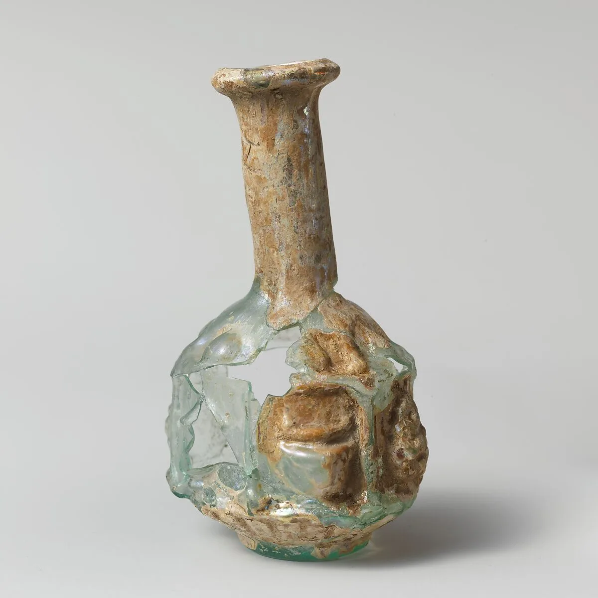 Glass hexagonal bottle — Unknown