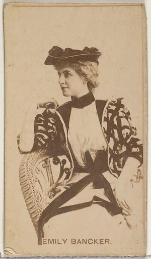 Emily Bancker, from the Actors and Actresses series (N45, Type 8) for Virginia Brights Cigarettes