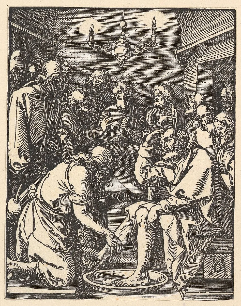 Christ Washing the Feet of the Disciples, from "The Small Passion" — Albrecht Dürer