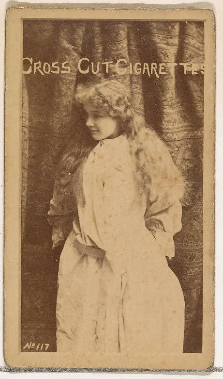 Card Number 117, from the Actors and Actresses series (N145-1) issued by Duke Sons & Co. to promote Cross Cut Cigarettes — W. Duke, Sons & Co.