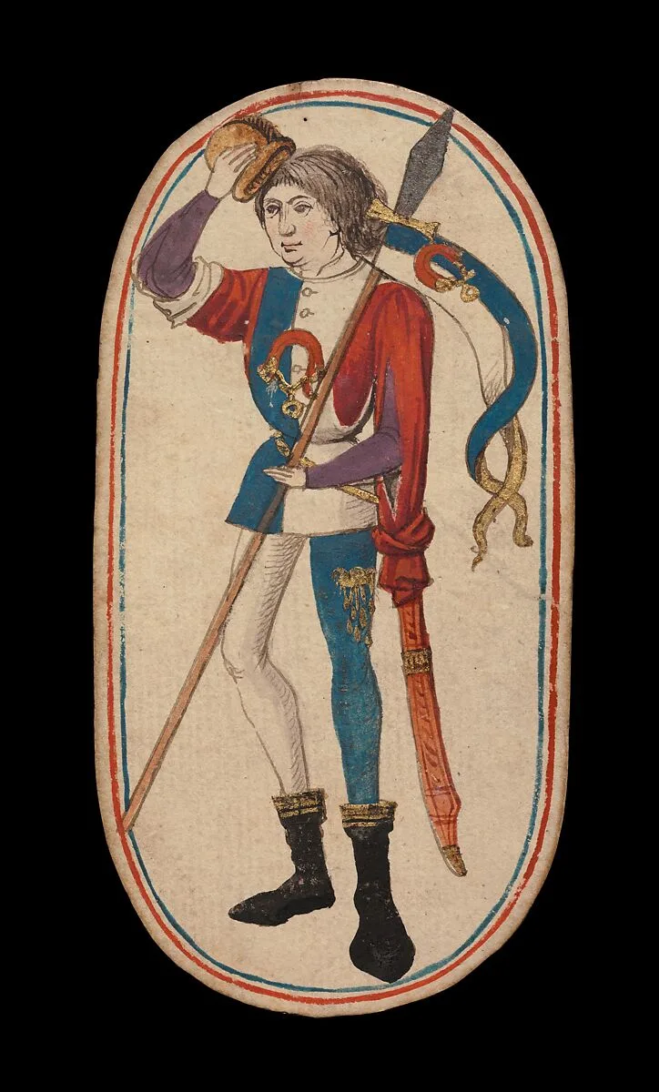 Knave of Collars, from The Cloisters Playing Cards — Unknown