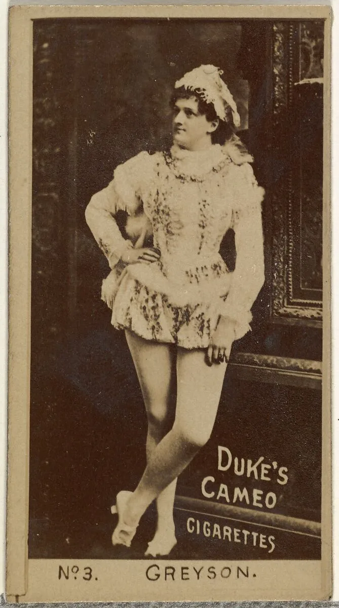 Card Number 3, Greyson, from the Actors and Actresses series (N145-4) issued by Duke Sons & Co. to promote Cameo Cigarettes — W. Duke, Sons & Co.
