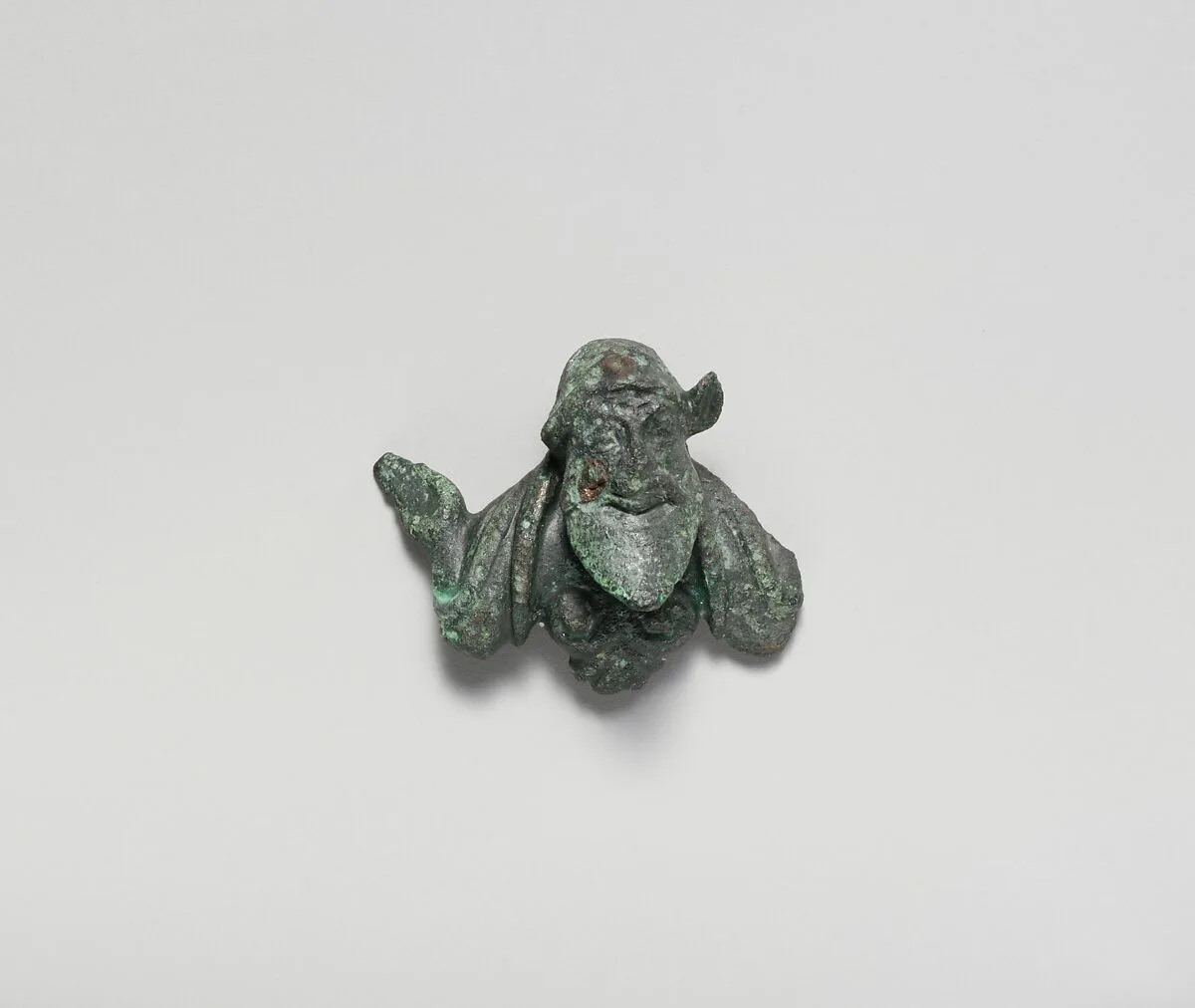 Bronze attachment with satyr head — Unknown