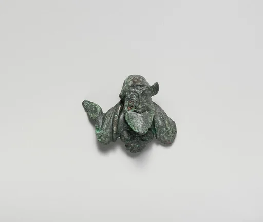 Bronze attachment with satyr head