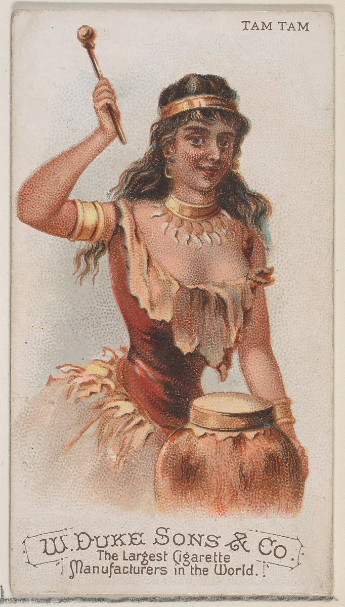 Tam Tam, from the Musical Instruments series (N82) for Duke brand cigarettes — W. Duke, Sons & Co.|Schumacher & Ettlinger