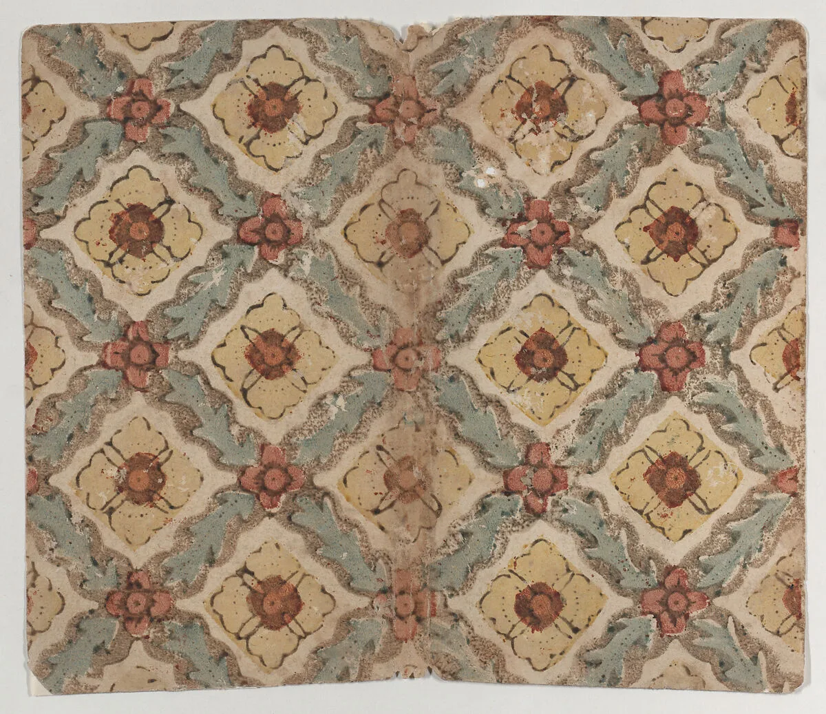 Sheet with crisscross and zigzag pattern — Anonymous