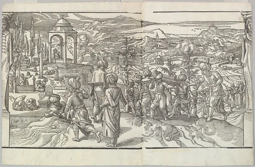 A Turkish Funeral from the frieze Ces Moeurs et fachons de faire de Turcz (Customs and Fashions of the Turks)