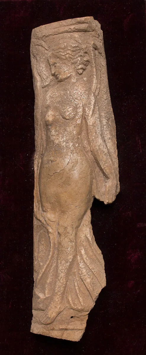 Bone plaque with Female Dancer — Unknown
