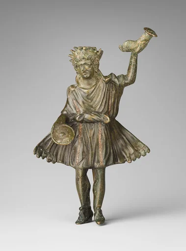 Bronze statuette of a Lar
