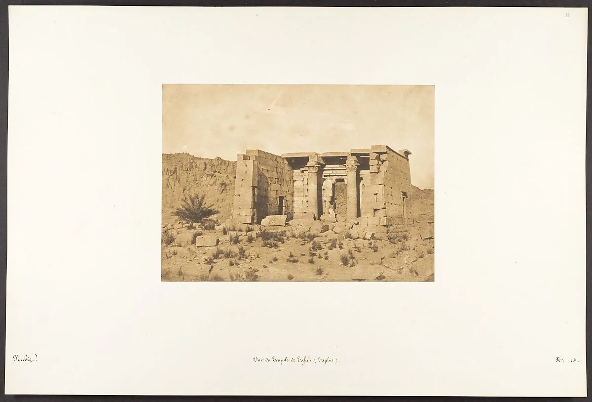 Vue du Temple de Tafah (Taphis) — Maxime Du Camp