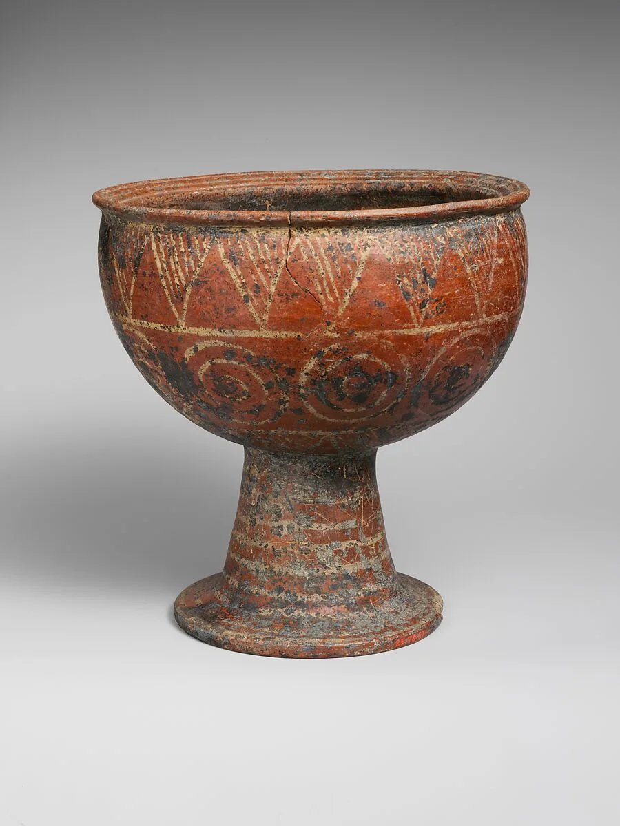 Terracotta footed bowl — Unknown