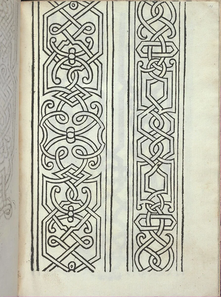 Libro quarto. De rechami per elquale se impara in diuersi modi lordine e il modo de recamare...Opera noua, page 11 (recto) — Alessandro Paganino