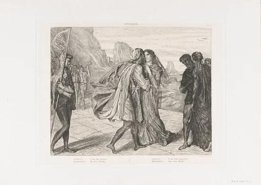 "O my fair warrior!": plate 5 from Othello (Act 2, Scene 1)