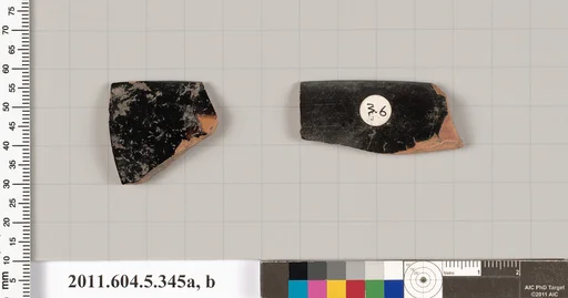 Terracotta rim fragments of kylikes (drinking cups)