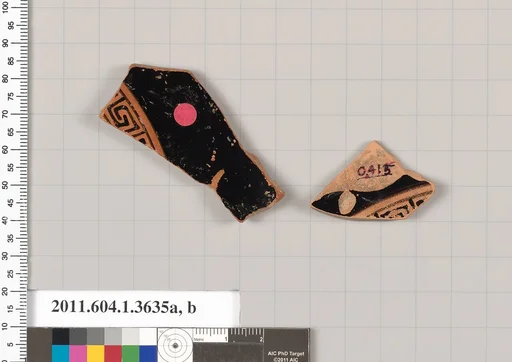 Terracotta fragments of kylikes (drinking cups)