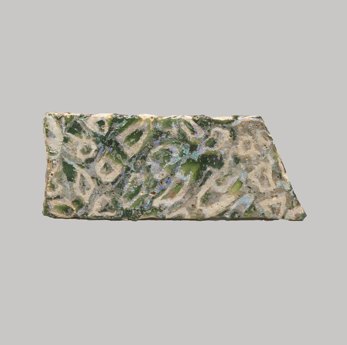 Glass mosaic inlay fragment — Unknown
