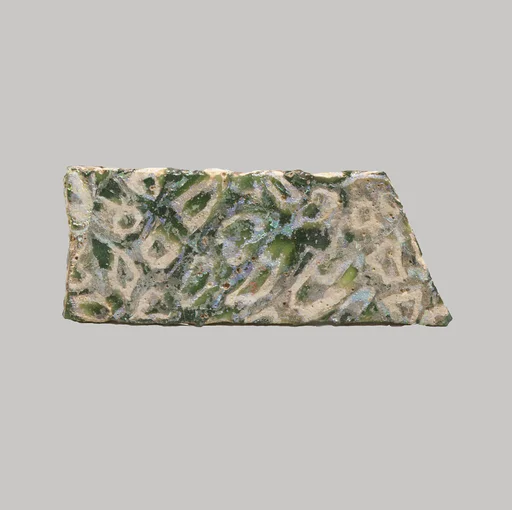 Glass mosaic inlay fragment