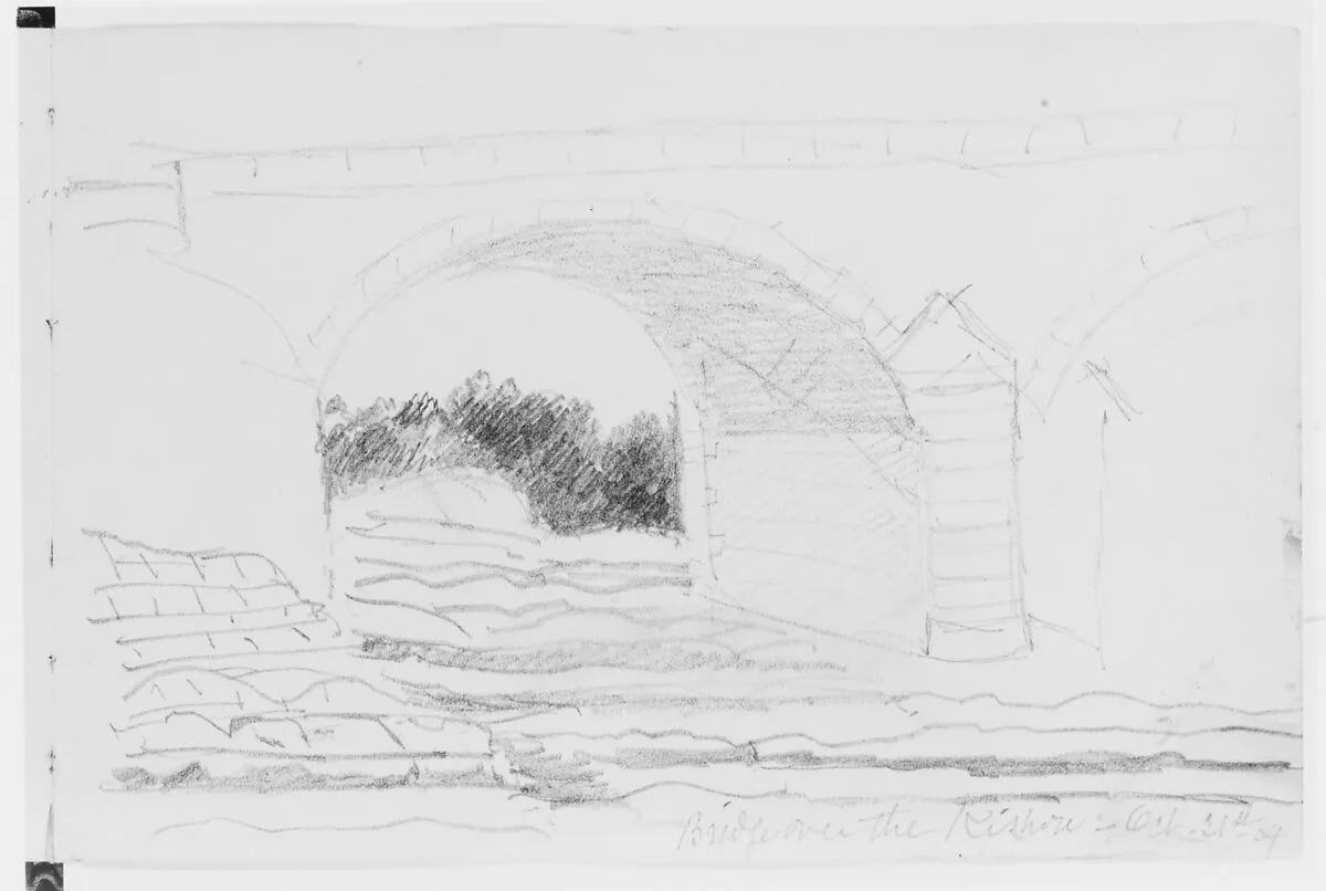 Bridge Over the Kishore, 1904 (from Sketchbook) — Mary Newbold Sargent