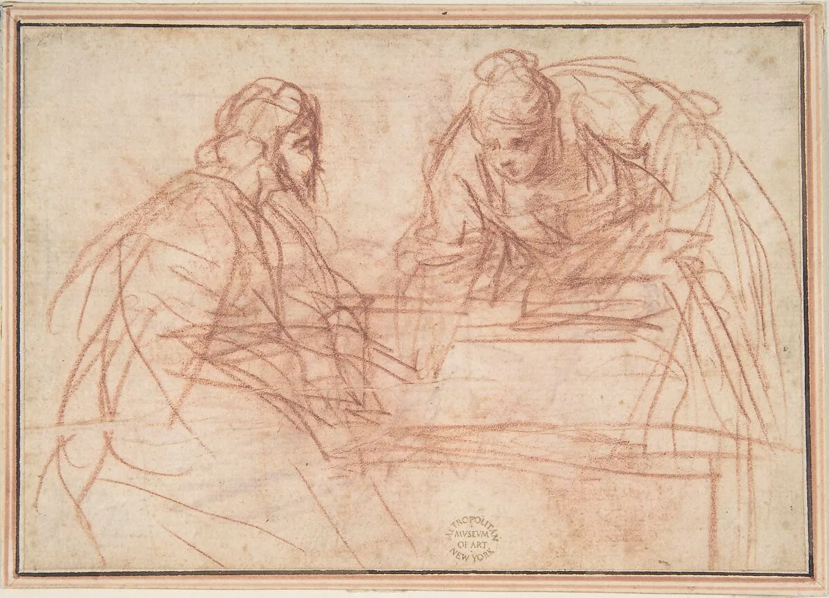 Christ and the Woman of Samaria — Anonymous, Italian, Venetian, 15th to 16th century