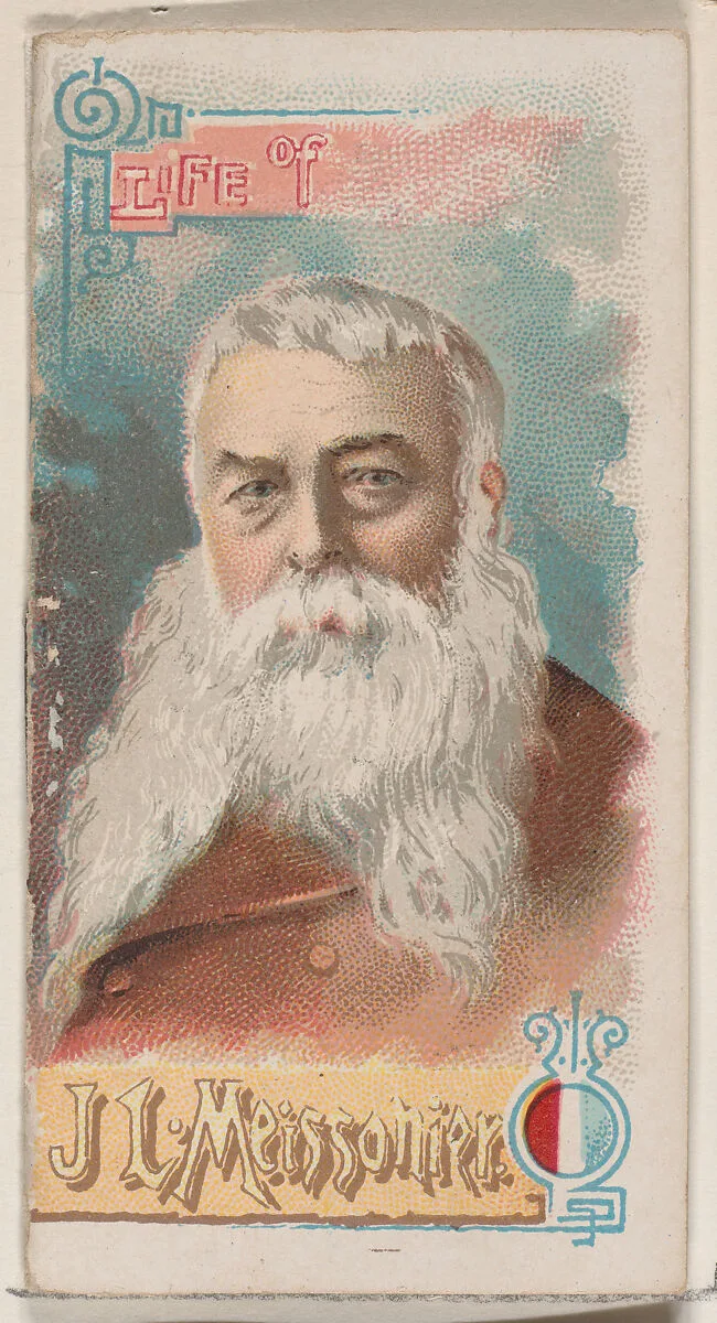 Life of Jean Louis Meissonier, from the Histories of Poor Boys and Famous People series of booklets (N79) for Duke brand cigarettes — W. Duke, Sons & Co.|Knapp & Company