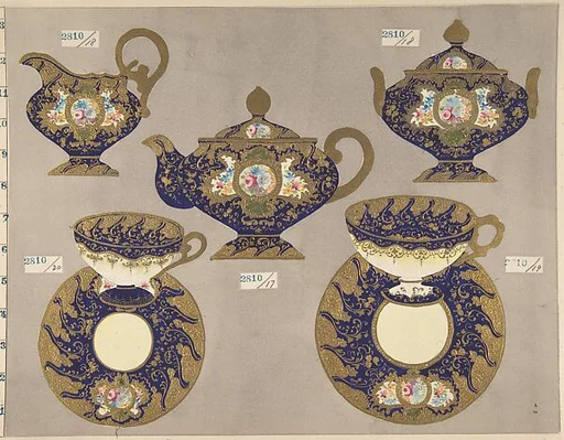 European porcelain designs in Japanese style