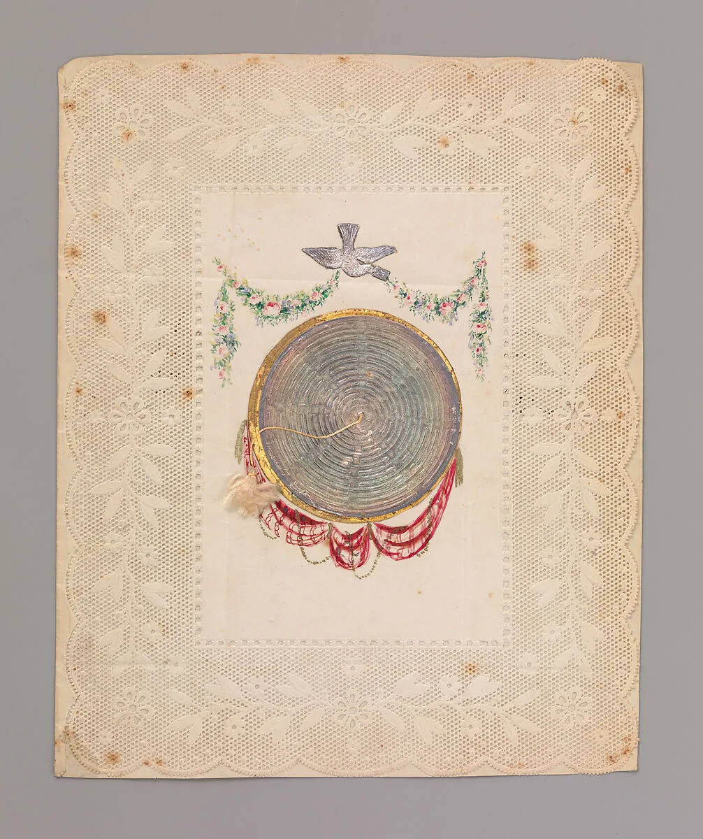 Metallic Double Cobweb Valentine — Anonymous, British, 19th century