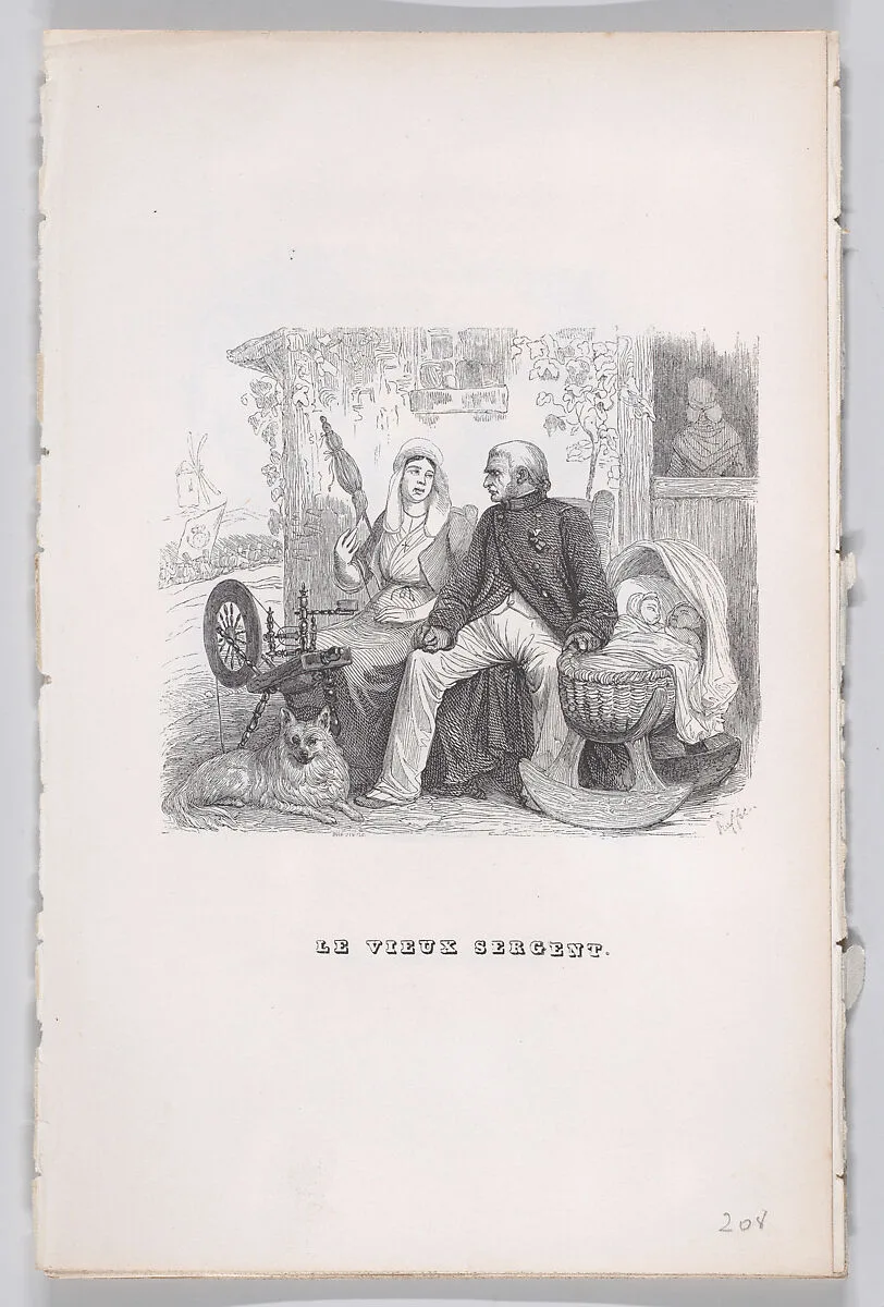 "The Old Sergeant" from The Complete Works of Béranger — Pierre Jean de Béranger|Louis-Henri Brevière|Auguste Raffet|J. J. Grandville|Fournier & Perrotin