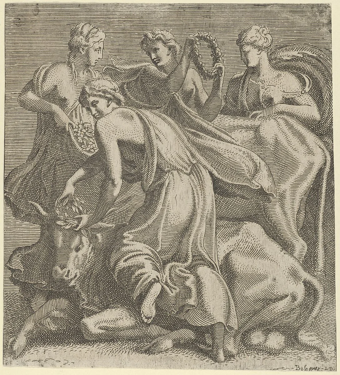 The Rape of Europa — Léon Davent|Francesco Primaticcio