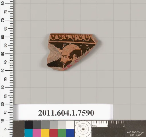 Terracotta rim fragment of a kylix (drinking cup)