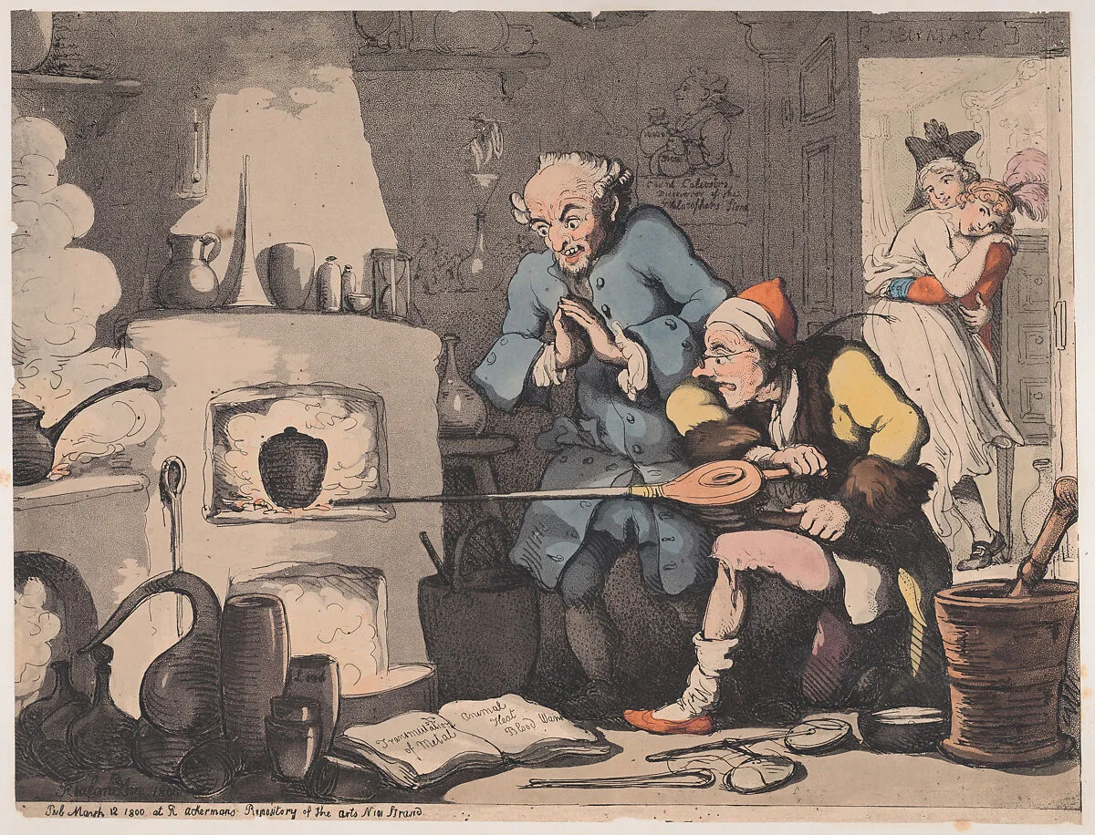 Hocus Pocus, or Searching for the Philsopher's Stone — Rudolph Ackermann, London|Thomas Rowlandson